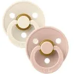 Bibs Pacifier Colour 2 Pack - Size 2 - Blush/Ivory