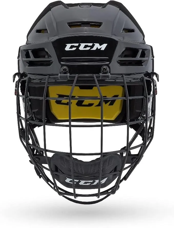 CCM Tacks 210 Hockey Helmet Combo with Cage (Black, Large)