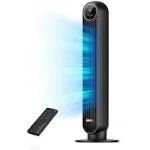 Dreo Tower Fan for Bedroom, 25ft/s Velocity Quiet Floor fan, 90° Oscillating Fans for Indoors with 4 Speeds, 4 Modes, 8H Timer, Bladeless fan,