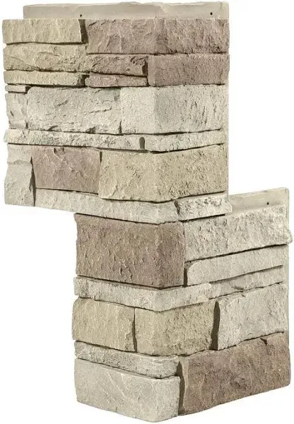 GenStone Vanilla Bean Outside Corner Stacked Stone G2SSVBC