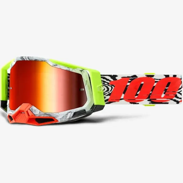 100% Racecraft 2 Goggle - Engal - Red Mirror Lens