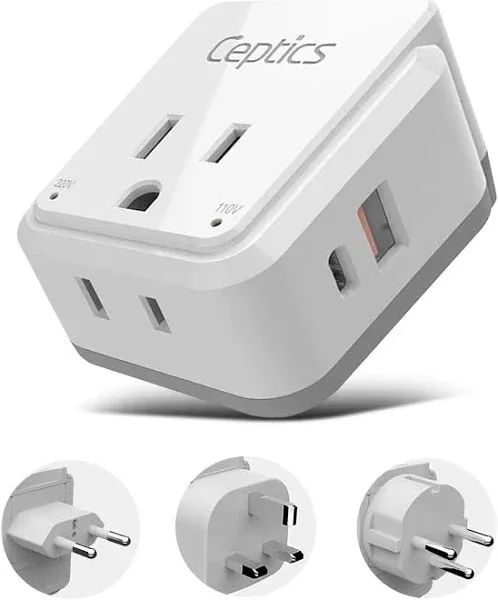 Ceptics Power Plug Adapter for Israel, Jordan