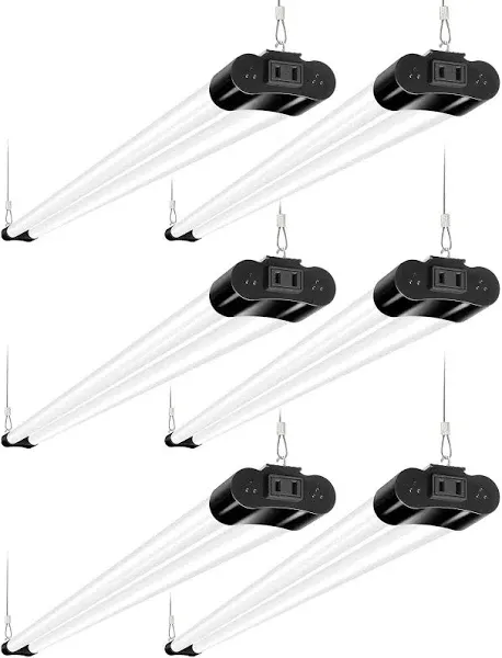 hykolity 10 Pack 4FT Linkable LED Shop Light Utility Shop Light Fixture