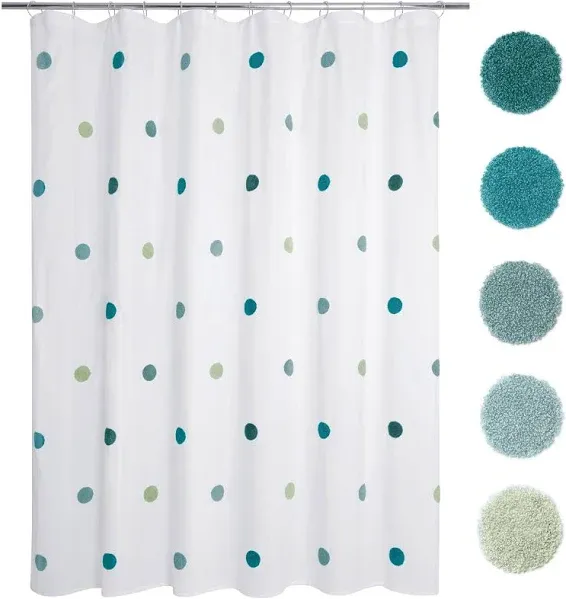 Allure Home Creation Dots Embellished Shower Curtain