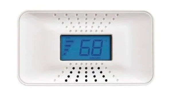 First Alert Carbon Monoxide Alarm with Temperature Digital Display