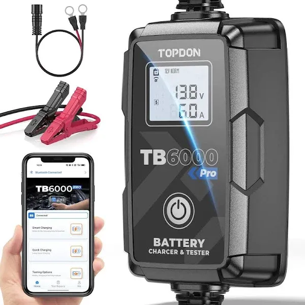 Topdon TB6000Pro 2-in-1 Battery Charger and Tester