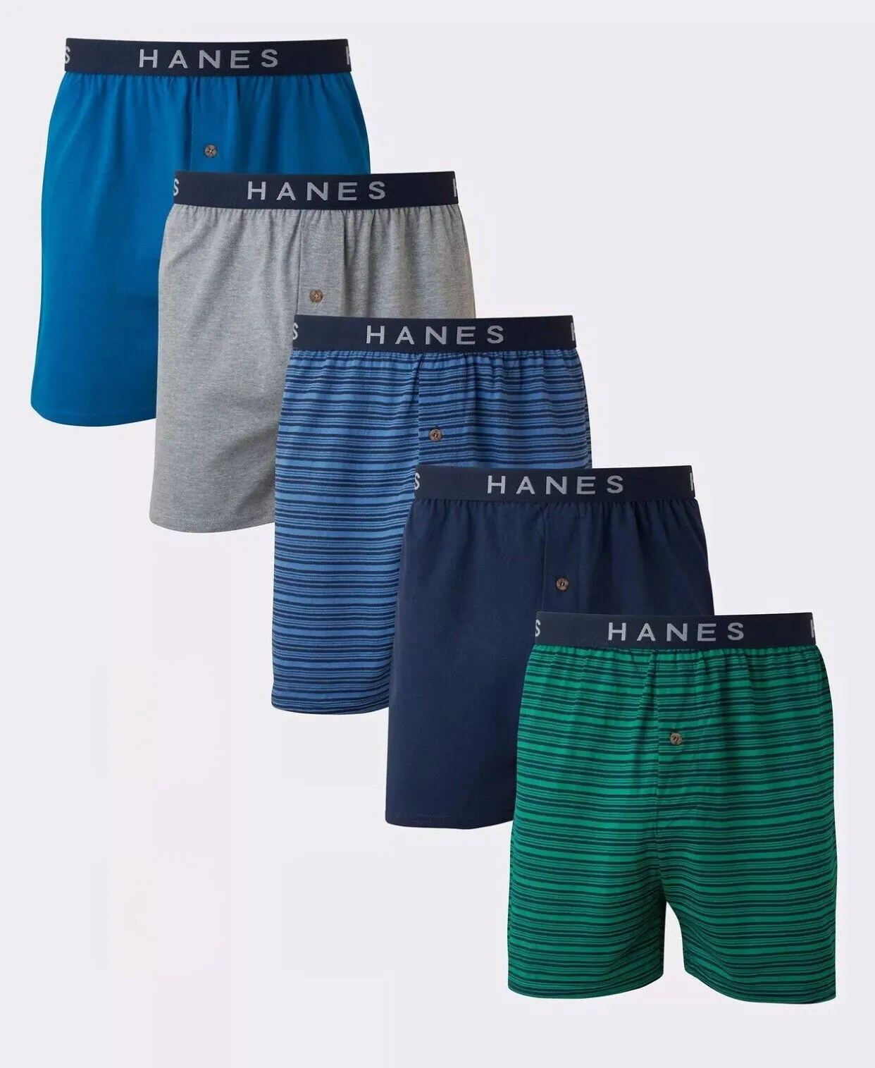 Hanes Classics Men&#039;s TAGLESS ComfortSoft Knit Boxers Comfort Flex 5Pk Underwear