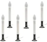 Creative Hobbies Electric Window Candle Lamp with Pewter Plated Base, Dusk to Dawn Sensor- 6 Pack