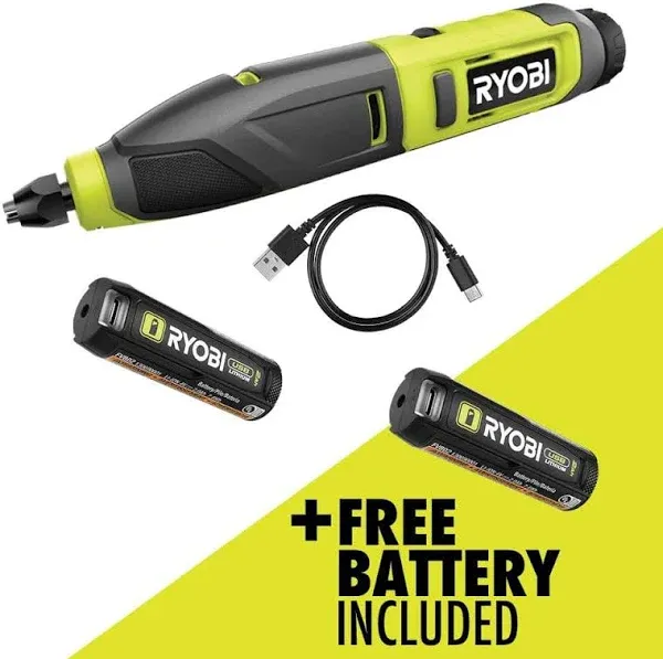 RYOBI USB Lithium Power Carver Kit with 2.0 Ah USB Lithium Battery and Charging