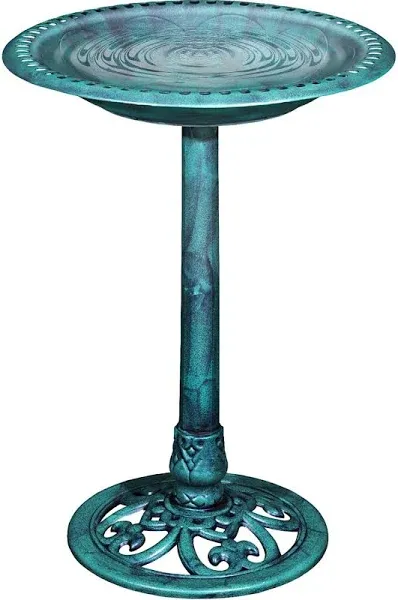 VECELO 28" Pedestal Outdoor Bird Bath