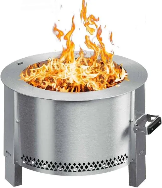 Breeo Y Series Smokeless Fire Pit 19 in. W Stainless Steel Outdoor Round Multi-Fuel Fire Pit