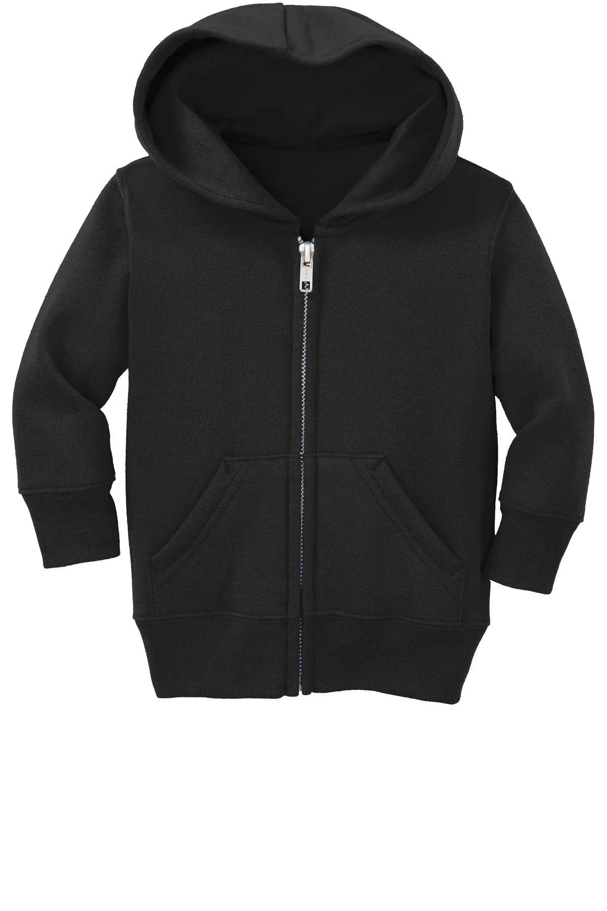 Port & Company CAR78IZH Infant Core Fleece Full-Zip Hooded Sweatshirt - Jet Black - 12M