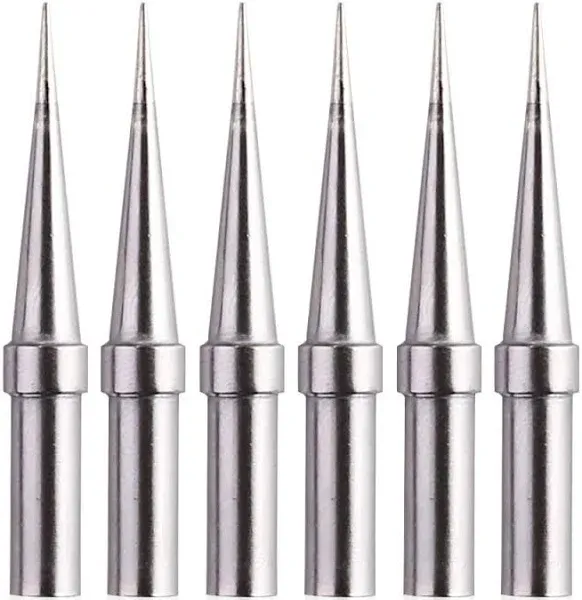 6pcs Replacement Tips Weller ET Soldering Iron Tips for WES51/50,WESD5<wbr/>1,WE1010NA