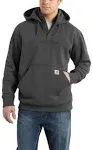 Carhartt Rain Defender Paxton Heavyweight Hooded Zip Mock Sweatshirt (Carbon Heather) XL