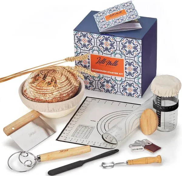 Sourdough Starter Kit 18PCS, Premium Sourdough Baking Supplies, Rattan 