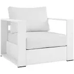 Modway Tahoe Outdoor Patio Powder-Coated Aluminum Armchair White White