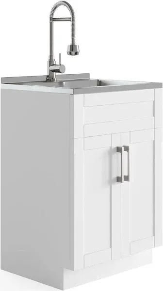 Simpli Home Hennessy 24" Laundry Sink Cabinet