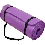 Fitness GoCloud 1&#034; Extra Thick Exercise Mat w/Carrying Strap, Purple (Open Box)