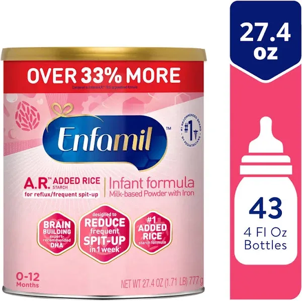 Enfamil 0-12 Months Milk-Based Powder With Iron Infant Formula (27.4 oz)