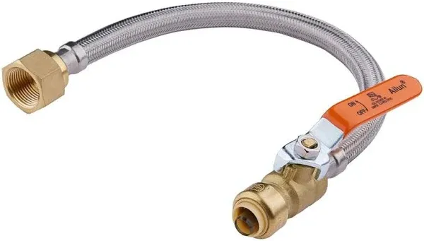 18 in. Water Heater Connector, Braided Stainless Steel, 3/4 x 3/4 in. FIP