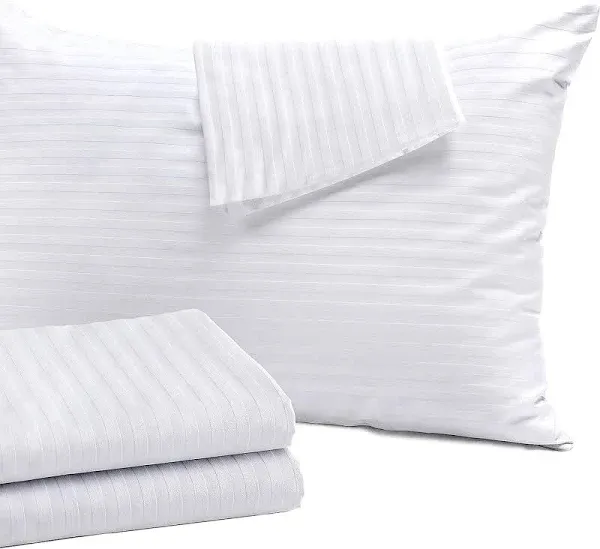 Niagara 4 Pack Standard Pillow Protectors with Zipper, Soft Standard, White 