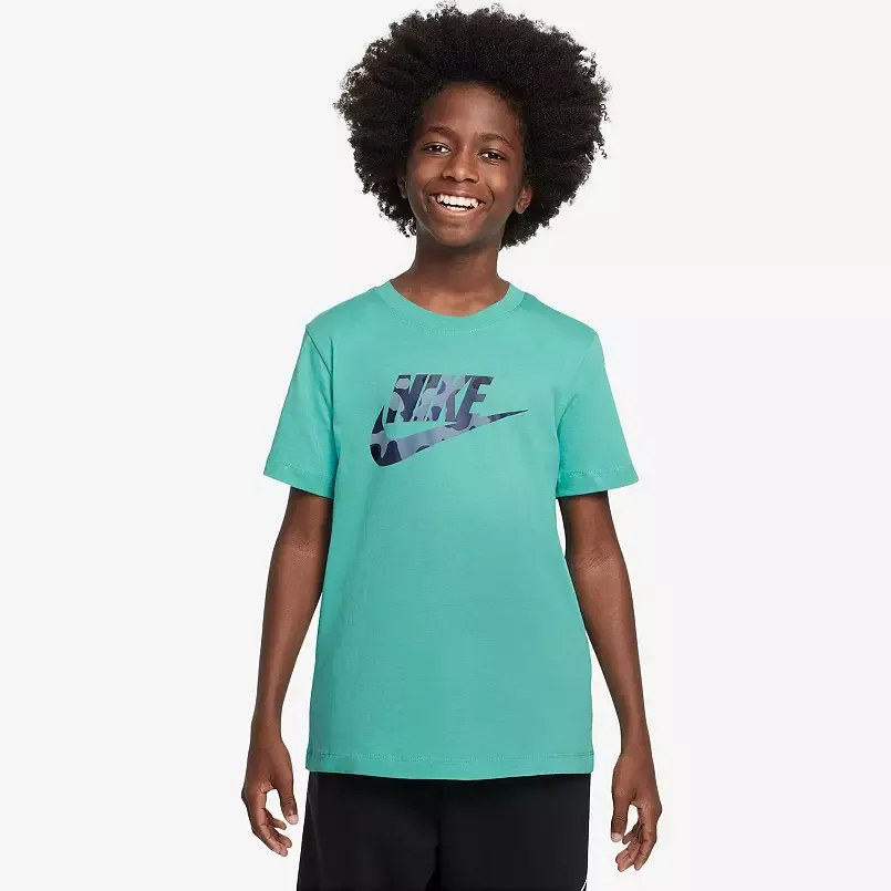 Nike Sportswear Camo Logo Cotton Graphic T-Shirt Boy's