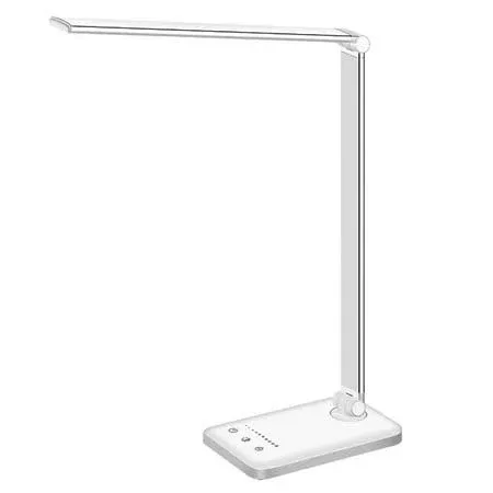 LED Desk Lamp Dimmable Table Lamp Reading Lamp with USB Charging Port, 5 Ligh...