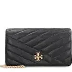 Tory Burch Kira Chevron Chain Wallet - Black