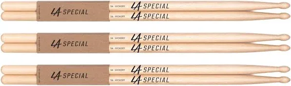 LA Specials 5A Hickory Drumsticks 3-Pack