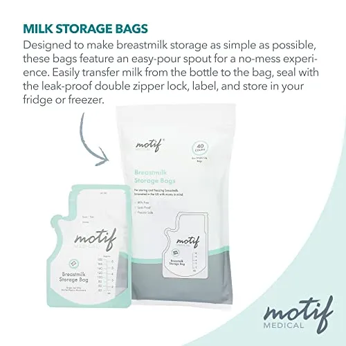 Motif Medical Milk Storage Bags - 300ct Clear