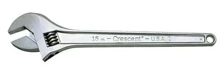 NEW Old Stock USA Made 24&#034; CRESCENT Chrome 2-7/16&#034; cap. Adjustable Wrench AC124