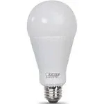 Feit Electric A21 LED Light Bulb, 200W Equivalent, Non-Dimmable, 3050 Lumens, E26 Standard Base, 3000k Bright White, High Output LED Bulb, Damp Rated, 22 Year Lifetime, OM200/830/LED