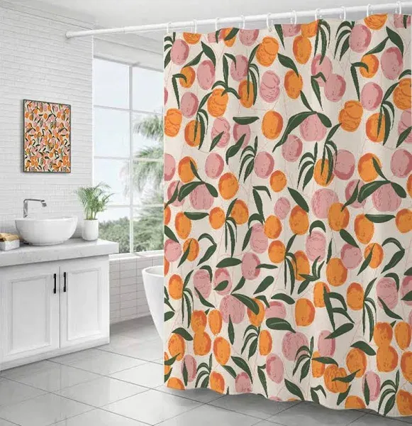 InsHere Decorative Peach Shower Curtain