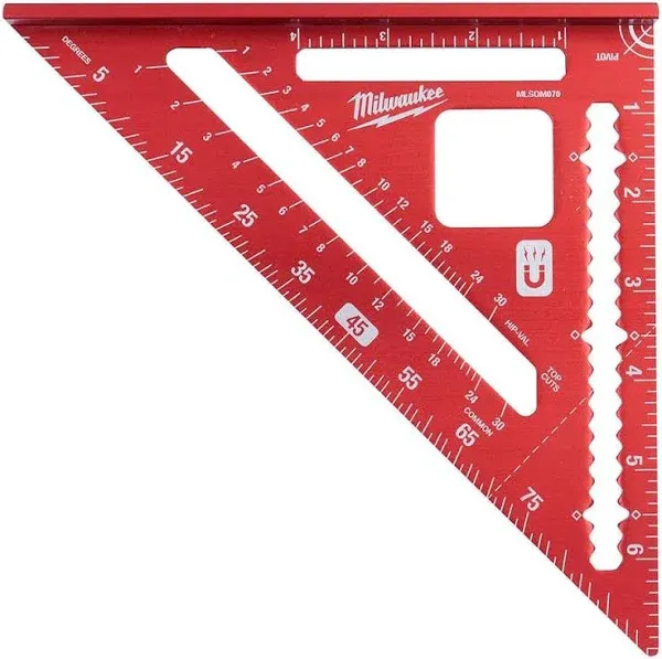 Milwaukee 7.25 in. L X 7.25 in. H Aluminum Rafter Square