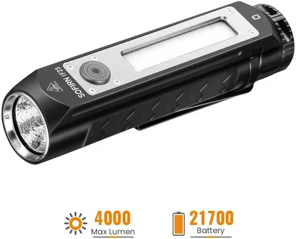 Sofirn IF23 Rechargeable EDC Flashlight with Side RGB Light Without Battery