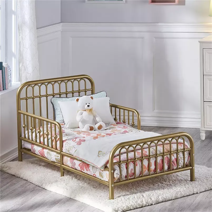 Little Seeds Monarch Hill Ivy Metal Toddler Bed, White