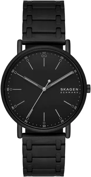 Skagen Men's Signatur Three-Hand Midnight Stainless Steel Bracelet Watch