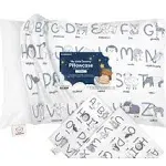 KeaBabies Printed Toddler Pillowcase 13x18 (Alphamals)