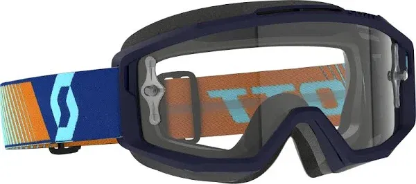 Split OTG Goggles - Royal Blue/Orange - Clear Works 2855377436113