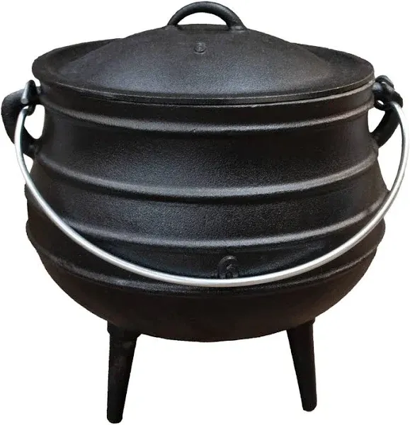 Lehman&#039;s Campfire Cooking Kettle Pot - Cast Iron Potjie with 3 Legs and Lid