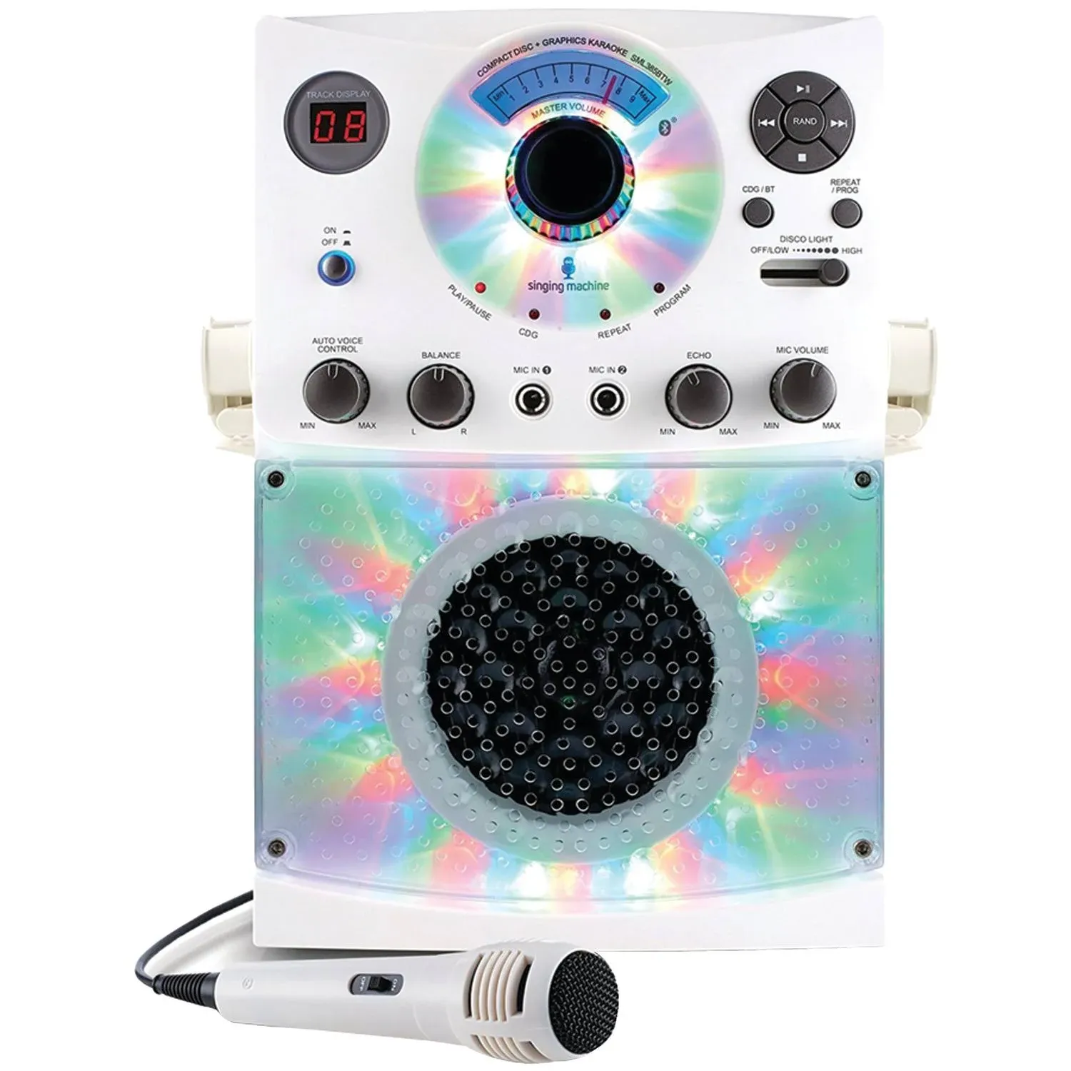 Singing Machine Bluetooth Karaoke System with LED Disco Lights - Sml385btw