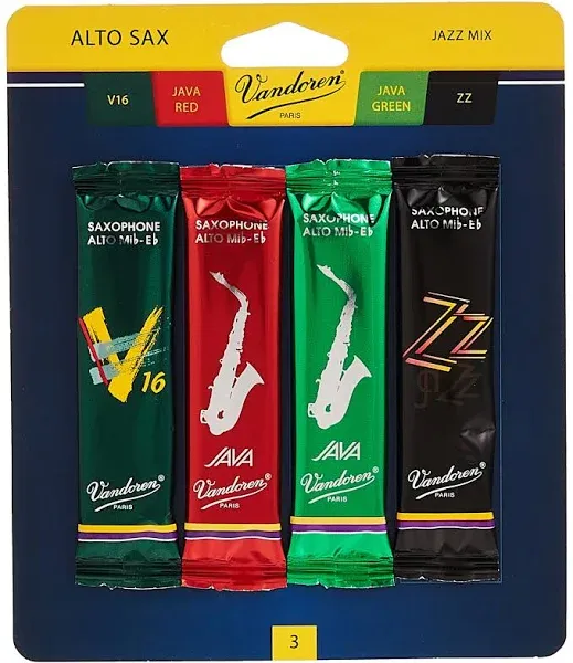 Vandoren Alto Sax Jazz Reed Mix Pack - 3