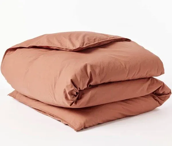 Coyuchi Organic Crinkled Percale Duvet Cover