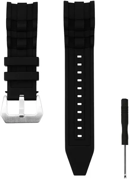 StrapsCo Silicone Rubber Watch Strap for Invicta Pro Diver - Black