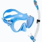 Cressi F1 Blue + Dry Clear/Light Blue Combo