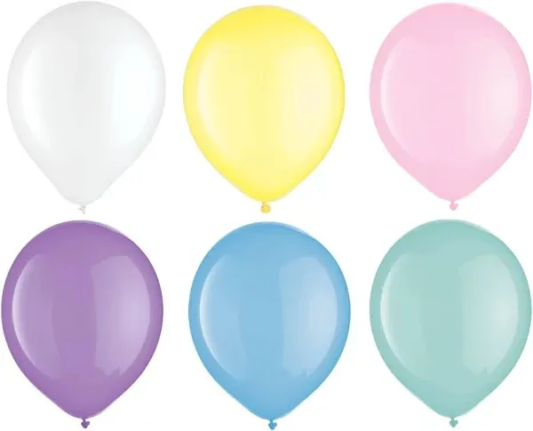 Amscan Pastel Assorted Pearl Latex Balloons