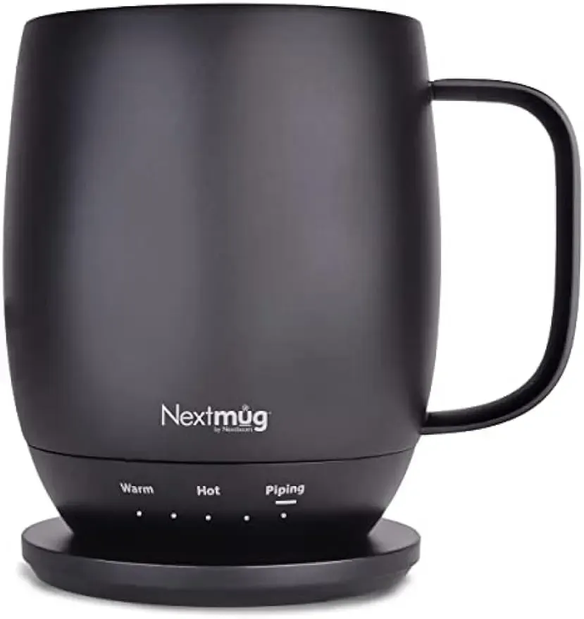 New Nextmug - Temperature-Co<wbr/>ntrolled, Self-Heating Coffee Mug Dock Black  14 oz.