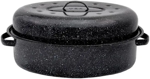 Granite-ware 15 in. Covered Oval Roaster