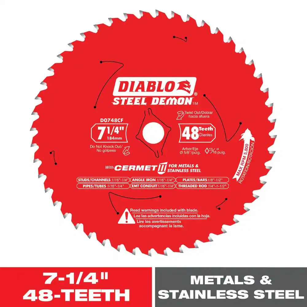 Diablo Steel Demon Cutting Saw Blade D0748CF