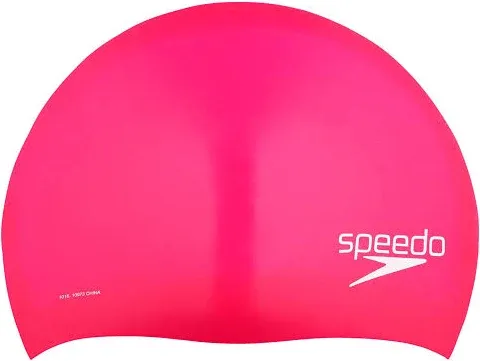 Speedo Unisex Adult Swim Cap Silicone Long Hair Black